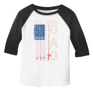 Reel Cool Dad Rod American Usa Flag Bass Fishing Fisher Great Gift Toddler Fine Jersey T-Shirt