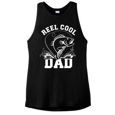 Reel Cool Dad Fishing Daddy Father's Day Gift Ladies PosiCharge Tri-Blend Wicking Tank