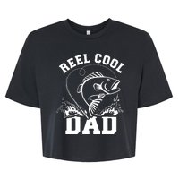 Reel Cool Dad Fishing Daddy Father's Day Gift Bella+Canvas Jersey Crop Tee