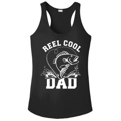 Reel Cool Dad Fishing Daddy Father's Day Gift Ladies PosiCharge Competitor Racerback Tank