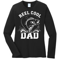 Reel Cool Dad Fishing Daddy Father's Day Gift Ladies Long Sleeve Shirt