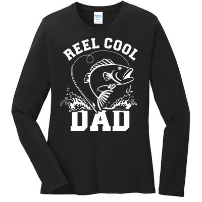 Reel Cool Dad Fishing Daddy Father's Day Gift Ladies Long Sleeve Shirt