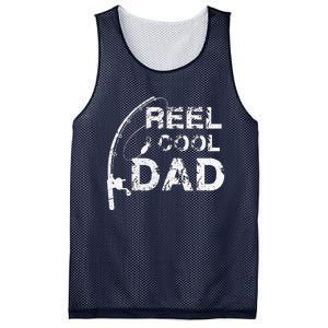 Reel Cool Dad Fishing Daddy Fathers Day Gift Mesh Reversible Basketball Jersey Tank