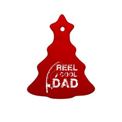 Reel Cool Dad Fishing Daddy Fathers Day Gift Ceramic Tree Ornament