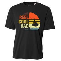 Reel Cool Dad Fisher Daddy Fathers Day Retro Vintage Great Gift Cooling Performance Crew T-Shirt