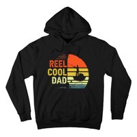 Reel Cool Dad Fisher Daddy Fathers Day Retro Vintage Great Gift Hoodie