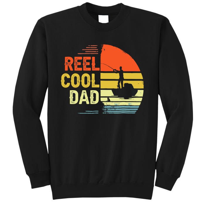 Reel Cool Dad Fisher Daddy Fathers Day Retro Vintage Great Gift Sweatshirt