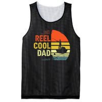 Reel Cool Dad Fisher Daddy Fathers Day Retro Vintage Great Gift Mesh Reversible Basketball Jersey Tank