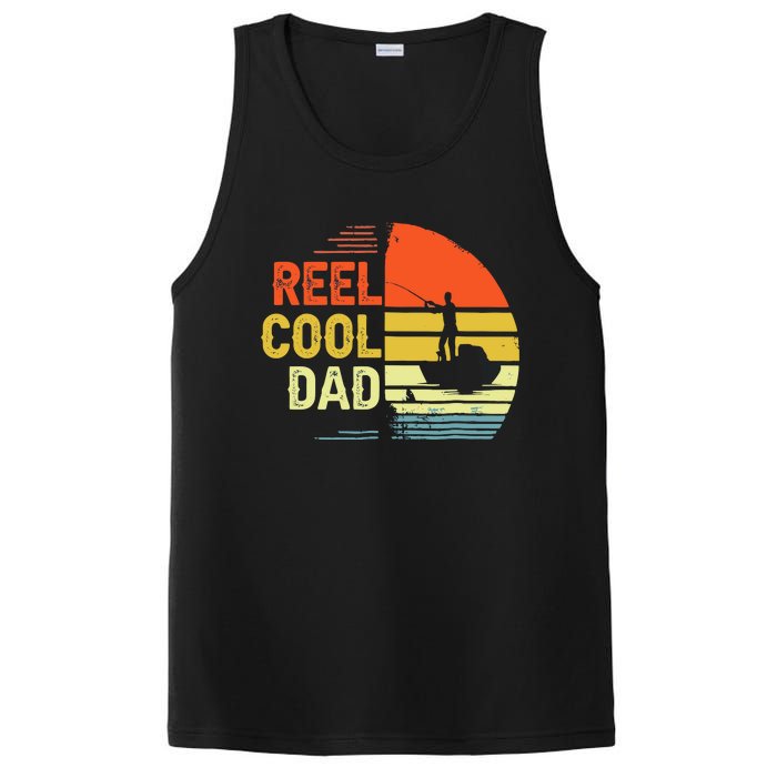 Reel Cool Dad Fisher Daddy Fathers Day Retro Vintage Great Gift PosiCharge Competitor Tank