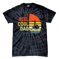 Reel Cool Dad Fisher Daddy Fathers Day Retro Vintage Great Gift Tie-Dye T-Shirt