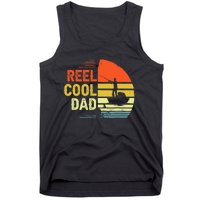 Reel Cool Dad Fisher Daddy Fathers Day Retro Vintage Great Gift Tank Top