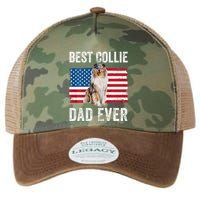 Rough Collie Dad American Flag Collie Dog Lover Owner Funny Legacy Tie Dye Trucker Hat