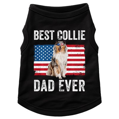 Rough Collie Dad American Flag Collie Dog Lover Owner Funny Doggie Tank