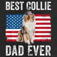 Rough Collie Dad American Flag Collie Dog Lover Owner Funny 11oz C Handle Ceramic Mug