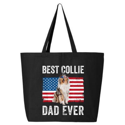 Rough Collie Dad American Flag Collie Dog Lover Owner Funny 25L Jumbo Tote