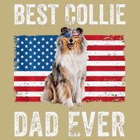 Rough Collie Dad American Flag Collie Dog Lover Owner Funny Cooling Performance Long Sleeve Crew