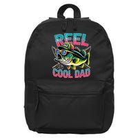 Reel Cool Dad Fishing Fisher Funny Fisherman Fathers Day 16 in Basic Backpack