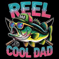 Reel Cool Dad Fishing Fisher Funny Fisherman Fathers Day 16 in Basic Backpack