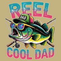 Reel Cool Dad Fishing Fisher Funny Fisherman Fathers Day Cooling Performance Crew T-Shirt