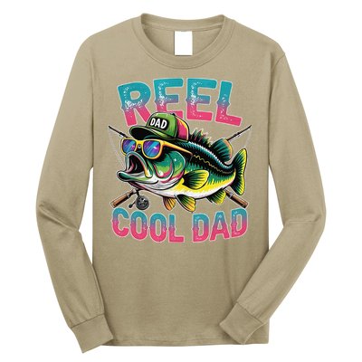 Reel Cool Dad Fishing Fisher Funny Fisherman Fathers Day Long Sleeve Shirt