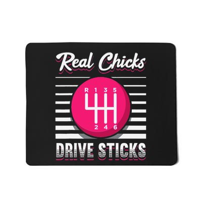 Real Chicks Drive Sticks Manual Transmission Gearbox Car Mousepad