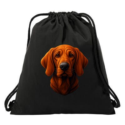 Redbone Coonhound Dog Drawstring Bag