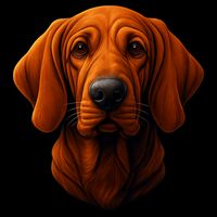 Redbone Coonhound Dog Drawstring Bag