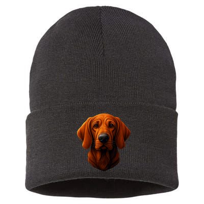 Redbone Coonhound Dog Sustainable Knit Beanie