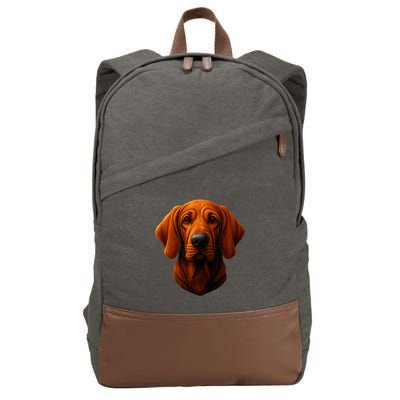 Redbone Coonhound Dog Cotton Canvas Backpack