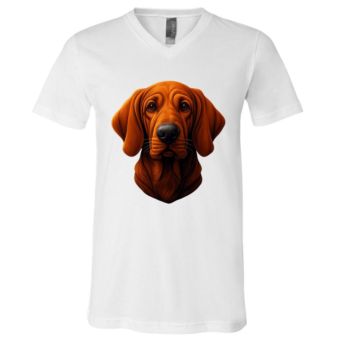 Redbone Coonhound Dog V-Neck T-Shirt