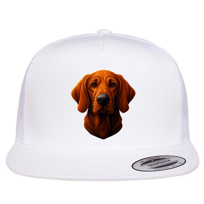 Redbone Coonhound Dog Flat Bill Trucker Hat