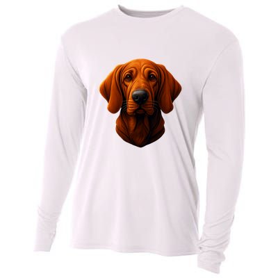 Redbone Coonhound Dog Cooling Performance Long Sleeve Crew