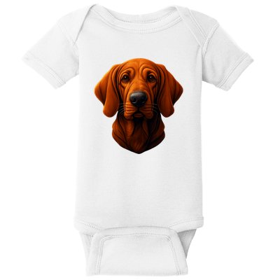 Redbone Coonhound Dog Baby Bodysuit