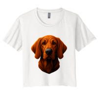 Redbone Coonhound Dog Women's Crop Top Tee