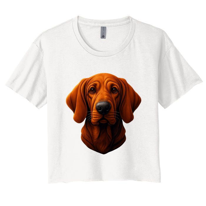 Redbone Coonhound Dog Women's Crop Top Tee