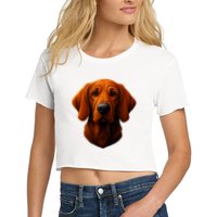 Redbone Coonhound Dog Women's Crop Top Tee