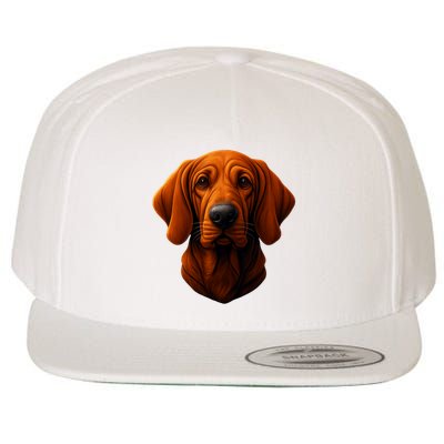 Redbone Coonhound Dog Wool Snapback Cap