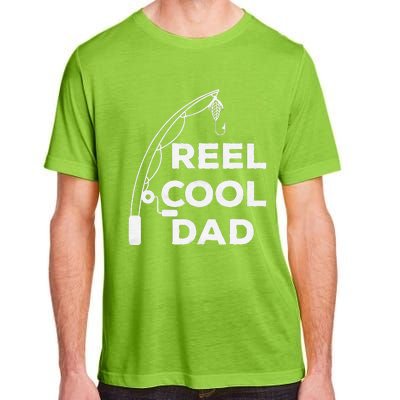 Reel Cool Dad Fishing Daddy Fathers Day Funny Adult ChromaSoft Performance T-Shirt