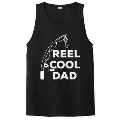 Reel Cool Dad Fishing Daddy Fathers Day Funny PosiCharge Competitor Tank