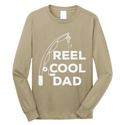 Reel Cool Dad Fishing Daddy Fathers Day Funny Long Sleeve Shirt