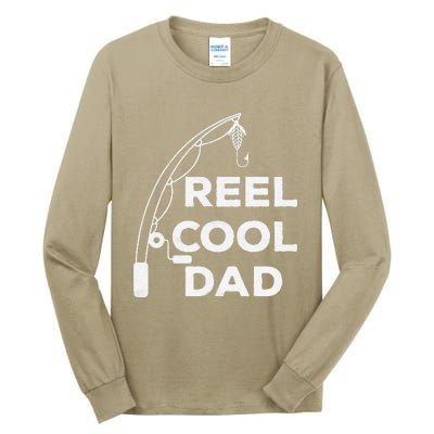 Reel Cool Dad Fishing Daddy Fathers Day Funny Tall Long Sleeve T-Shirt