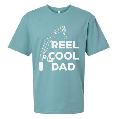 Reel Cool Dad Fishing Daddy Fathers Day Funny Sueded Cloud Jersey T-Shirt