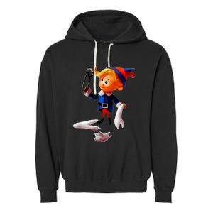 Retro Christmas Dentist Hermey The Elf Garment-Dyed Fleece Hoodie