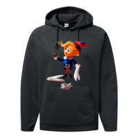 Retro Christmas Dentist Hermey The Elf Performance Fleece Hoodie