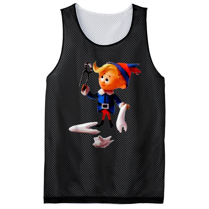 Retro Christmas Dentist Hermey The Elf Mesh Reversible Basketball Jersey Tank