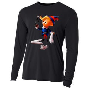 Retro Christmas Dentist Hermey The Elf Cooling Performance Long Sleeve Crew