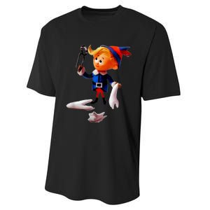 Retro Christmas Dentist Hermey The Elf Performance Sprint T-Shirt