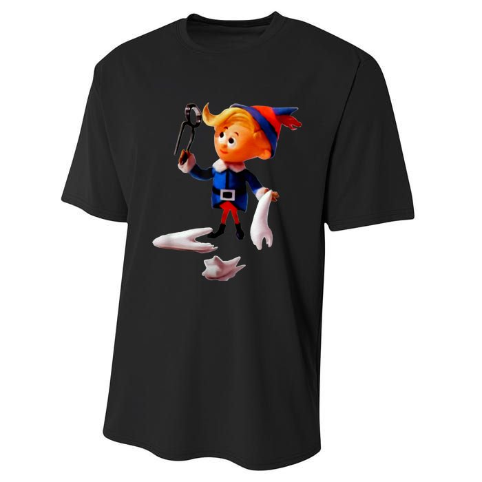 Retro Christmas Dentist Hermey The Elf Performance Sprint T-Shirt