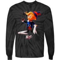 Retro Christmas Dentist Hermey The Elf Tie-Dye Long Sleeve Shirt