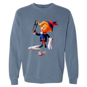 Retro Christmas Dentist Hermey The Elf Garment-Dyed Sweatshirt